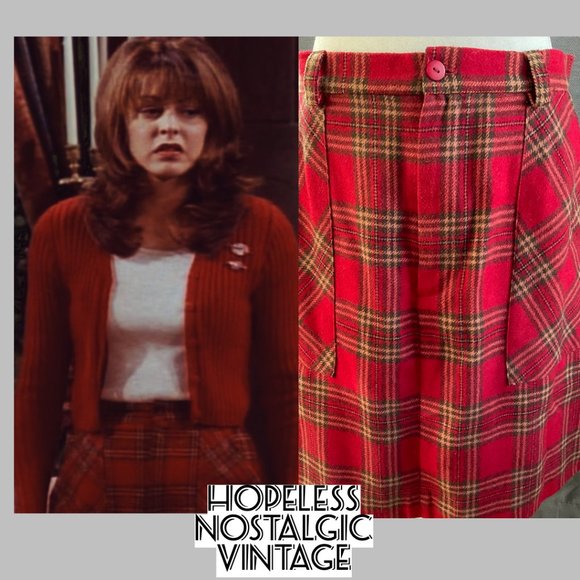 Vintage Spiegel Skirt ASO Daphne Moon (Red Plaid) - Picture 2 of 4